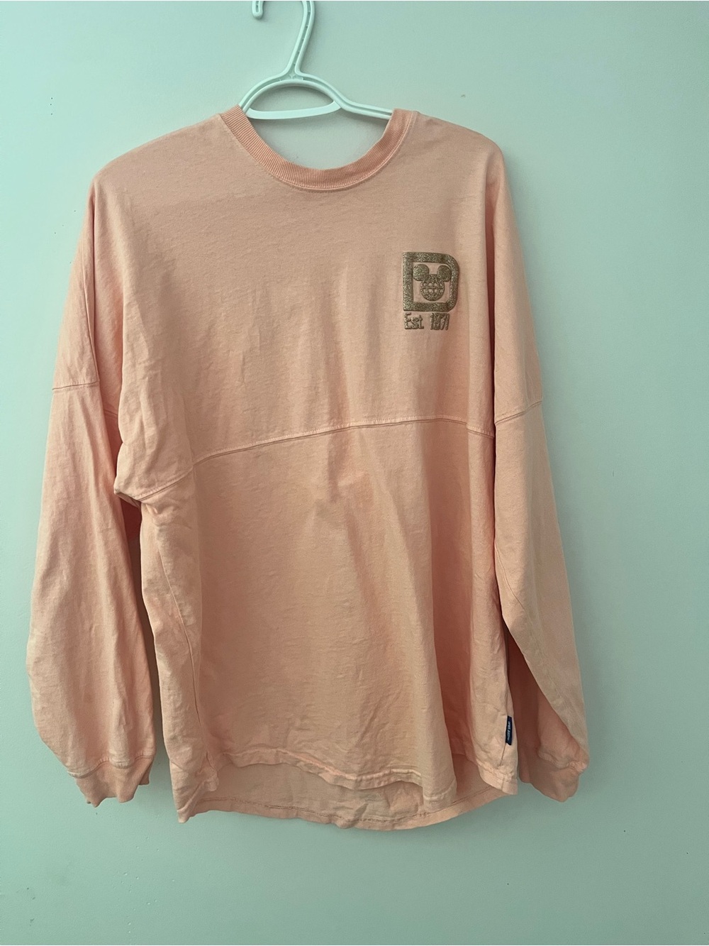 Disney Parks Spirit Jersey Walt Disney World Rose Gold Glitter Pink M - Picture 2 of 14
